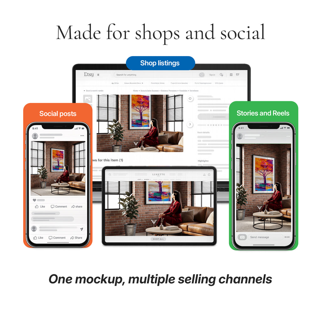 Industrial Loft Living Room Video Mockup